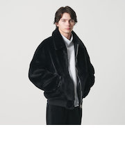 ファーライク ミリタリー ブルゾン