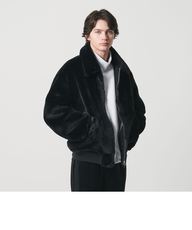 ファーライク ミリタリー ブルゾン