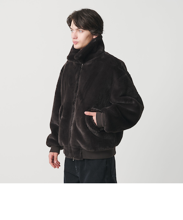 ファーライク ミリタリー ブルゾン