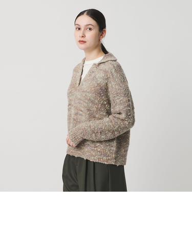 スラブヤーン スキッパー ニットプルオーバー