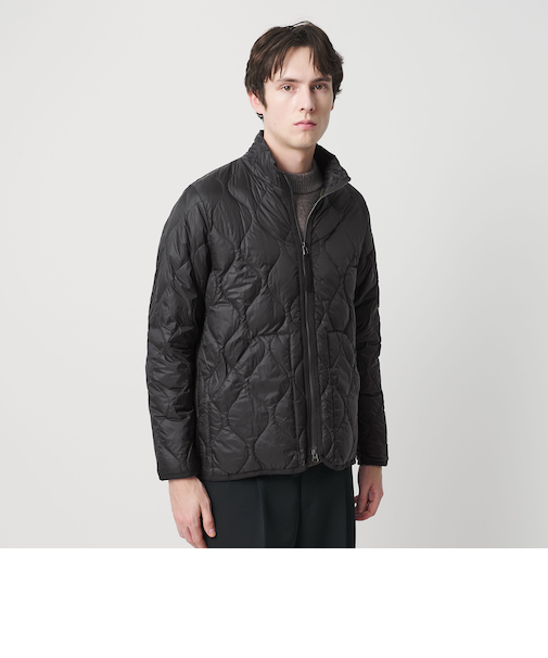 ＜TAION＞ミリタリー ハイネック ダブルジップ ダウン ジャケット