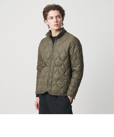 <TAION>ミリタリー ハイネック ダブルジップ ダウン ジャケット