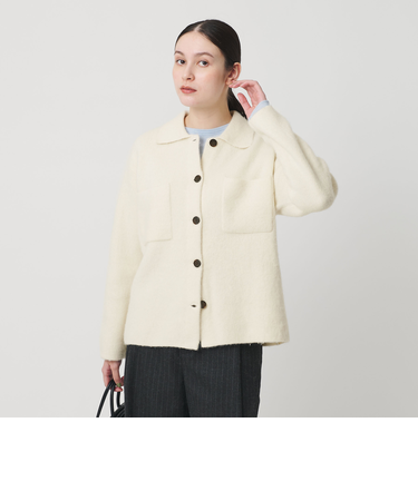 チャイニーズラクーンブレンド ポケット シャツカーディガン