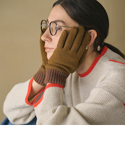 カラー ジャージー リブ グローブ