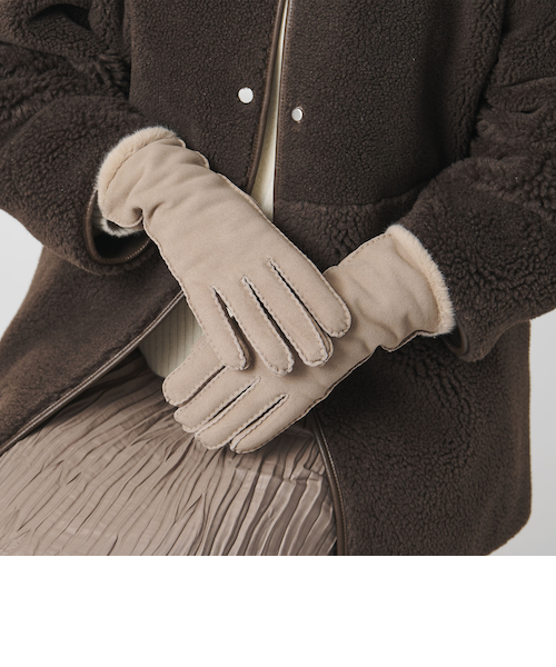 ビューティー＆ユース ユナイテッドアローズ（BEAUTY&YOUTH）/スエード ファーライク グローブ スエード ファーライク グローブ｜ビューティー＆ユース ユナイテッド