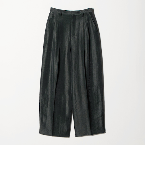 レーヨンブレンド タックカーブ パンツ