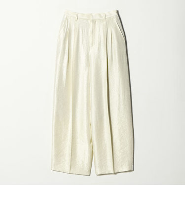 レーヨンブレンド タックカーブ パンツ