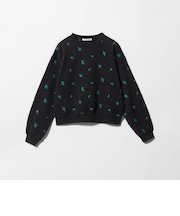 コットン裏毛 エンブロイダリー スウェットプルオーバー