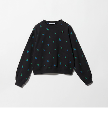 コットン裏毛 エンブロイダリー スウェットプルオーバー