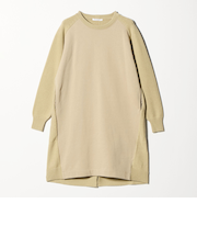 【WEB限定】スウェット×ニット コンビワンピース ウォッシャブル