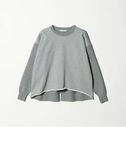 【WEB限定】スウェット×ニット コンビプルオーバー ウォッシャブル