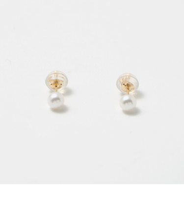 K10 淡水パール ピアス/4mm