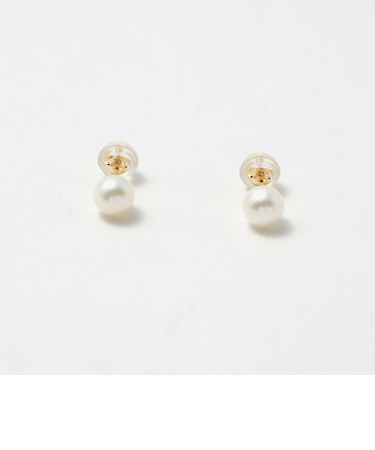 K10 淡水パール ピアス/5mm