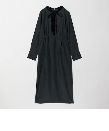 キュプラブレンド タイリボンワンピース