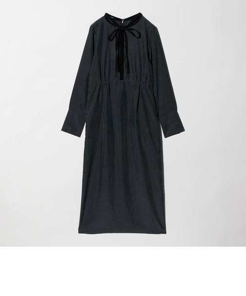 キュプラブレンド タイリボンワンピース