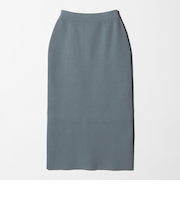 【WEB限定 Wardrobe DAILY MINIMAL】ポリエステルコットン リブニットタイトスカート ウォッシャブル