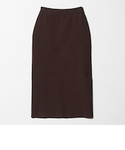 【WEB限定 Wardrobe DAILY MINIMAL】ポリエステルコットン リブニットタイトスカート ウォッシャブル