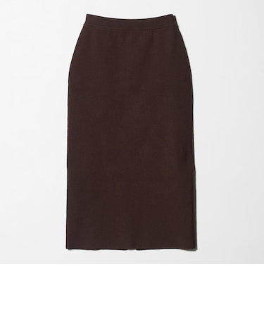 【WEB限定 Wardrobe DAILY MINIMAL】ポリエステルコットン リブニットタイトスカート ウォッシャブル