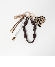 <VIOLAd’ORO>レオパード ハート バッグチャーム