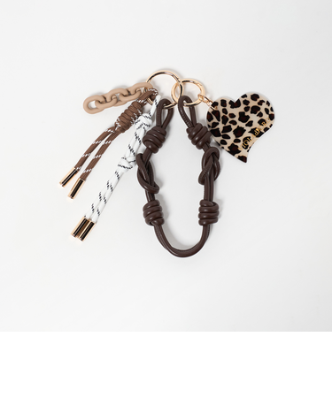＜VIOLAd’ORO＞レオパード ハート バッグチャーム