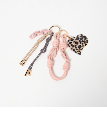 ＜VIOLAd’ORO＞レオパード ハート バッグチャーム