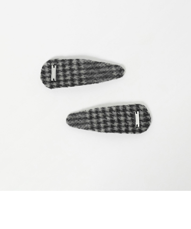 <heyep>Plaid ヘアクリップ/2P