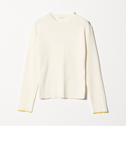 コットンブレンド リブライン ニットプルオーバー ウォッシャブル