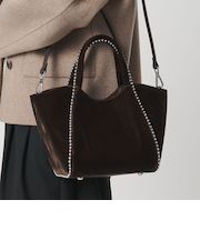 ベルベット ボールチェーン 2WAY ミニトートバッグ