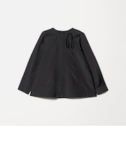 リボンタイ ノーカラーブラウス