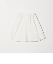 リボンタイ ノーカラーブラウス