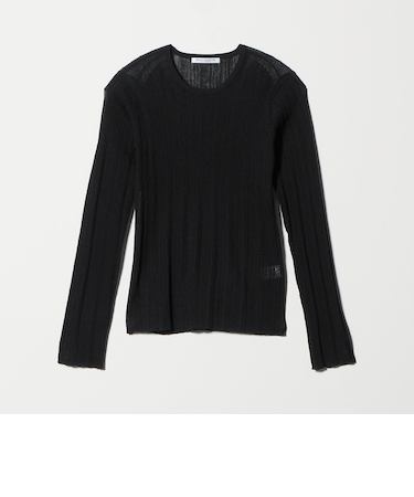 ランダムリブ ニットプルオーバー ウォッシャブル