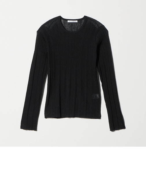 ランダムリブ ニットプルオーバー ウォッシャブル