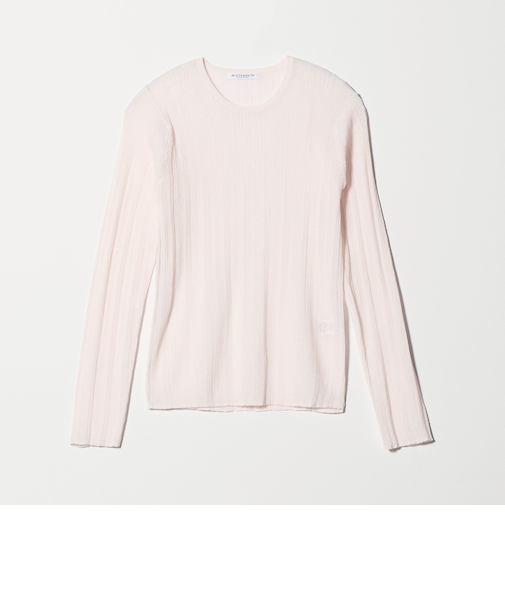 ランダムリブ ニットプルオーバー ウォッシャブル