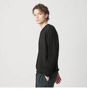 WJQ カットオフ クルーネック ニット ウォッシャブル