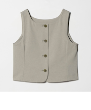 スクエアネック 2WAYベスト 吸水速乾 防シワ UV