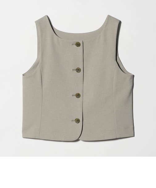 スクエアネック 2WAYベスト 吸水速乾 防シワ UV