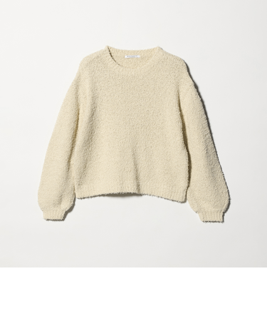 コットンブレンド シャギーニットプルオーバー