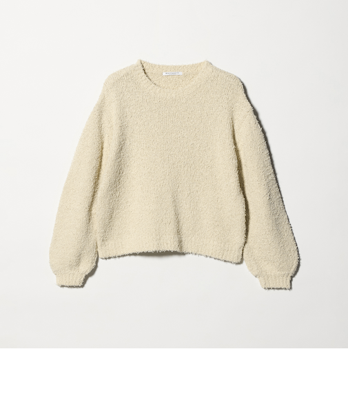 コットンブレンド シャギーニットプルオーバー
