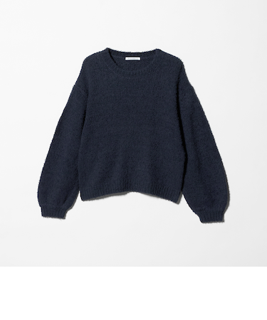コットンブレンド シャギーニットプルオーバー