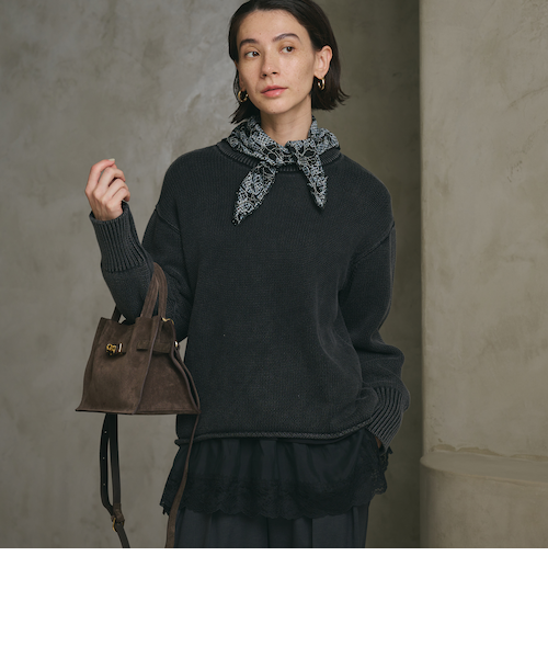 フェード クルーネックニットプルオーバー｜ビューティー＆ユース