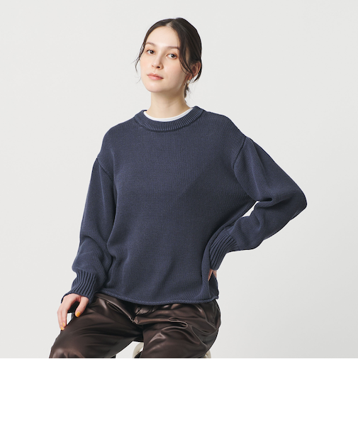 フェード クルーネックニットプルオーバー