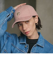 【別注】<FILA>コットン ウォッシュ ロゴ キャップ