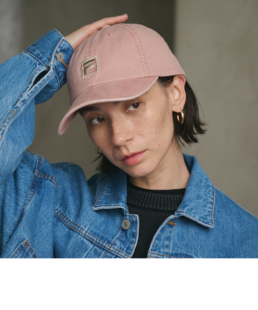 【別注】＜FILA＞コットン ウォッシュ ロゴ キャップ