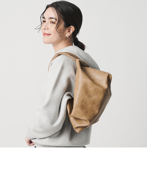 レザーライク コンビ タック バッグ