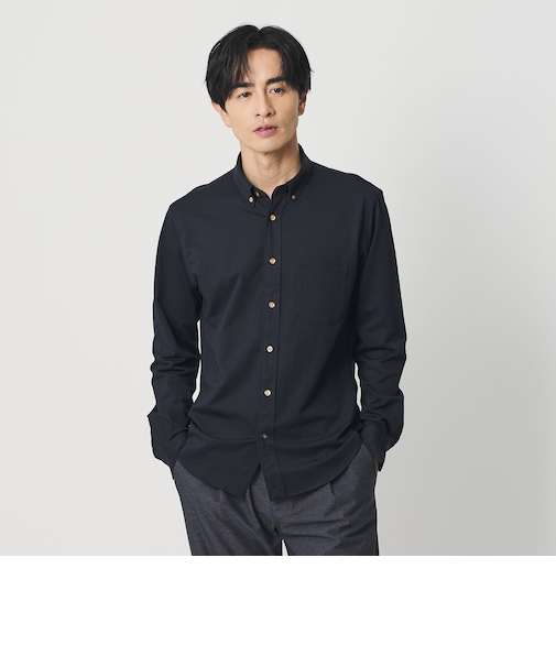 クイック ストレッチ シャンブレー ボタンダウン シャツ SLIM型 吸水速乾