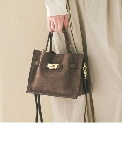 ＜VIOLAd’ORO＞スエード 2WAY トートバッグ
