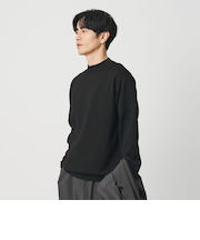 デオドラント ジャケット ネック ロングスリーブ ニット 抗菌防臭 ウォッシャブル