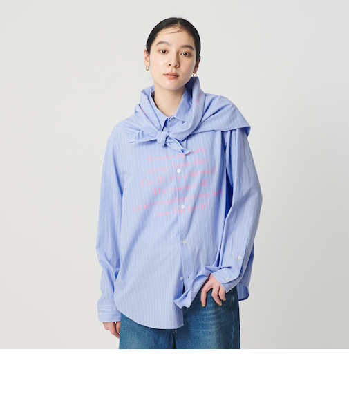 【別注】＜Samplee＞ストライプシャツ＆スカーフ