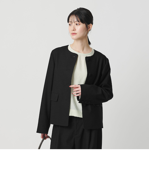 ♡新品同様♡セルフォード♡ノーカラーツイードジャケットコート♡ブラック系 楽天市場】【60％OFFクーポン対象】【即納】ツイードジャケット