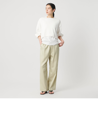 サテンドロースト ワイドパンツ ウォッシャブル